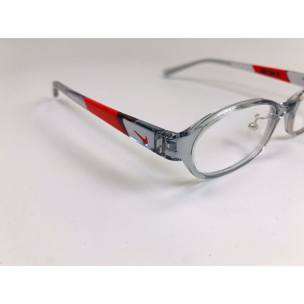 New KIDS NIKE 5008AF 032 Grey & Red Eyeglasses 47mm with Nike Case - Picture 5 of 12
